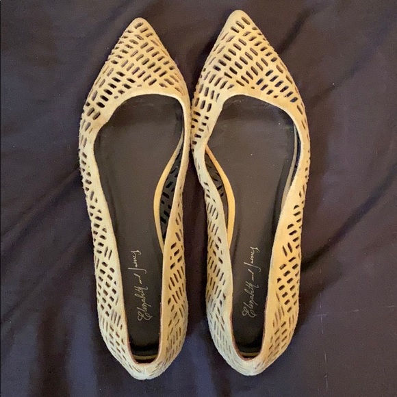 Elizabeth & James yellow suede flats - Picture 2 of 4